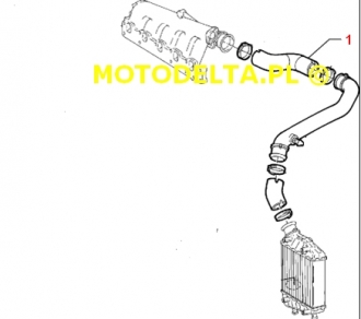 PRZEWÓD INTERCOOLER - KOLEKTOR LANCIA LYBRA 2.4 JTD (2)