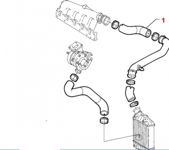 PRZEWÓD INTERCOOLER - KOLEKTOR LANCIA LYBRA 1.9 JTD (2)
