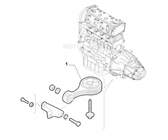 PODUSZKA WSPORNIK SKRZYNI FIAT IDEA PUNTO II 1.2 1.4 16V LANCIA (3)