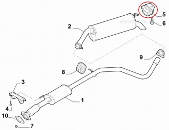 WIESZAK TYLNY WYDECHU TŁUMIKA LANCIA DELTA III (3)