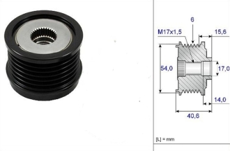 SPRZĘGIEŁKO ALTERNATORA DENSO MS021040-1980 ALFA ROMEO (3)