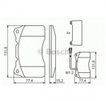 Obrazek 2 dla: KLOCKI HAMULCOWE RH PRZÓD SYSTEM BREMBO